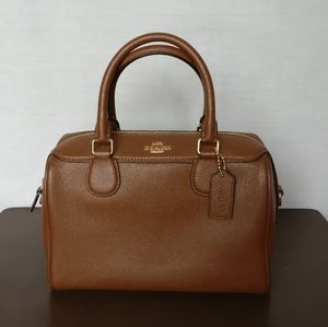 Coach Mini Bennett Satchel Leather Crossbody Brown
